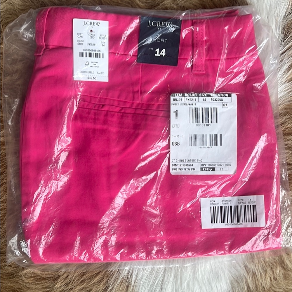 J. Crew Vibrant Pink Shorts